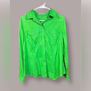Michael Kors Bright Green Button-Down Shirt